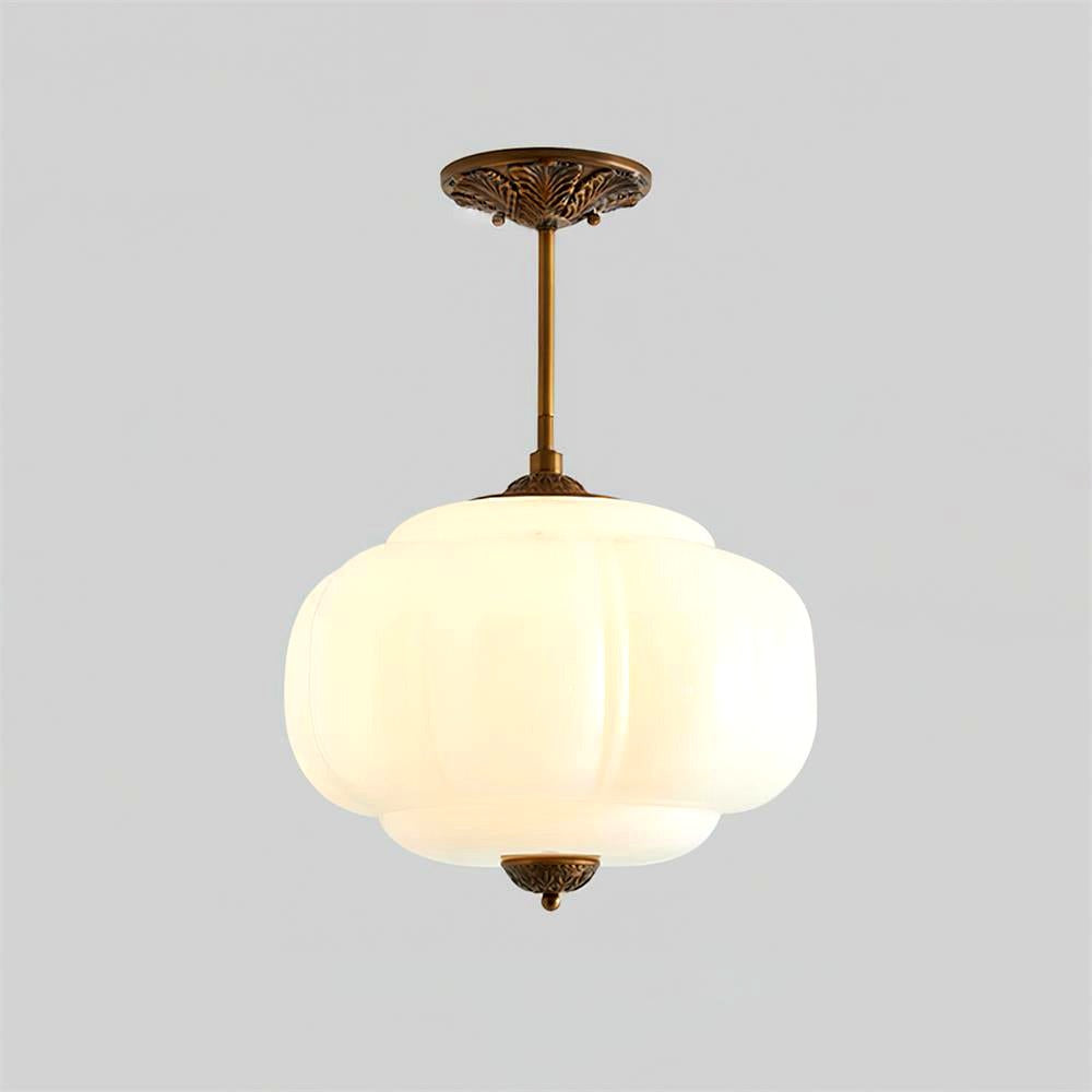 Lampe Plafond Semi-encastrée en Verre Vert