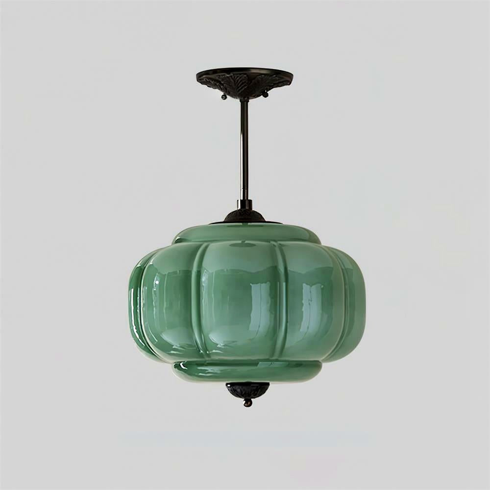 Lampe Plafond Semi-encastrée en Verre Vert