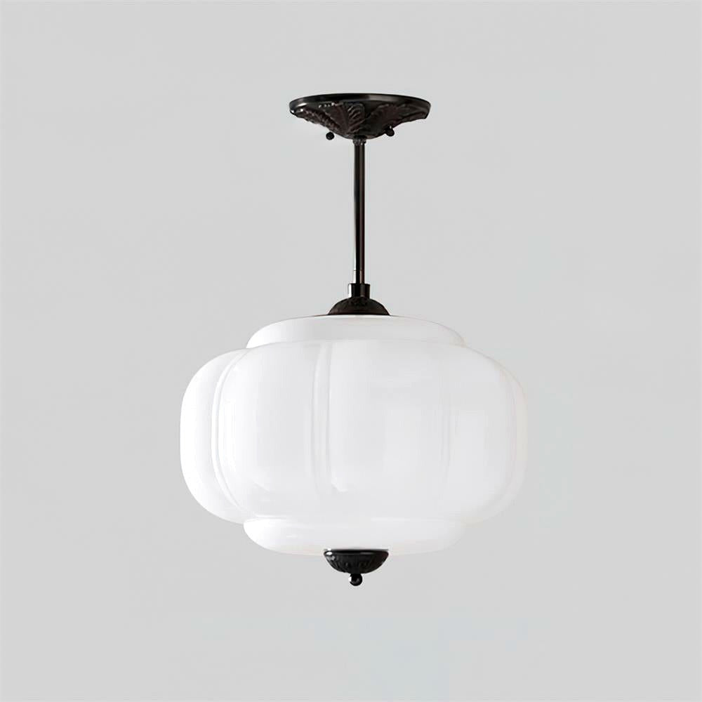 Lampe Plafond Semi-encastrée en Verre Vert