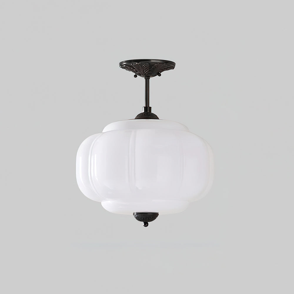 Lampe Plafond Semi-encastrée en Verre Vert