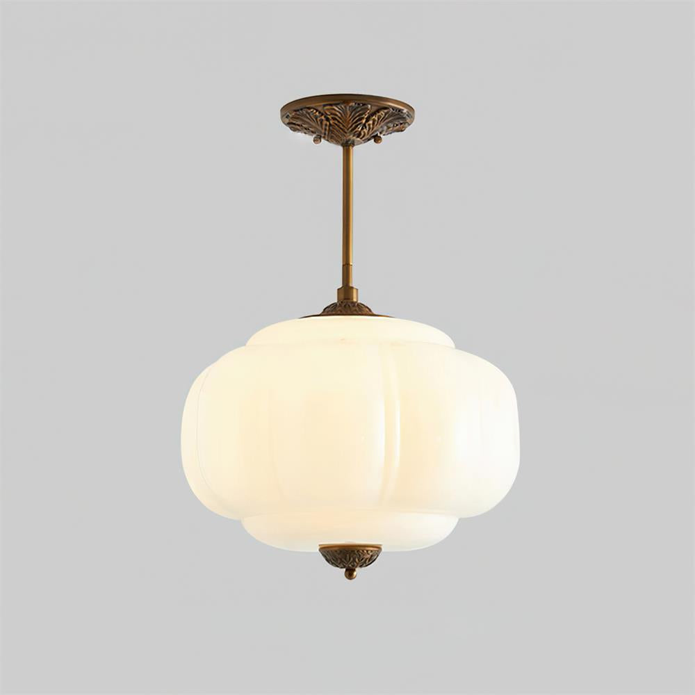 Lampe Plafond Semi-encastrée en Verre Vert
