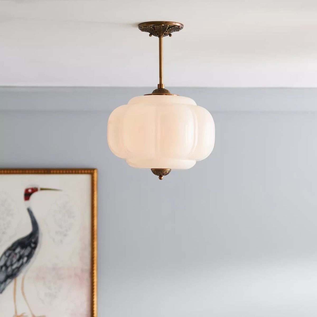 Lampe Plafond Semi-encastrée en Verre Vert