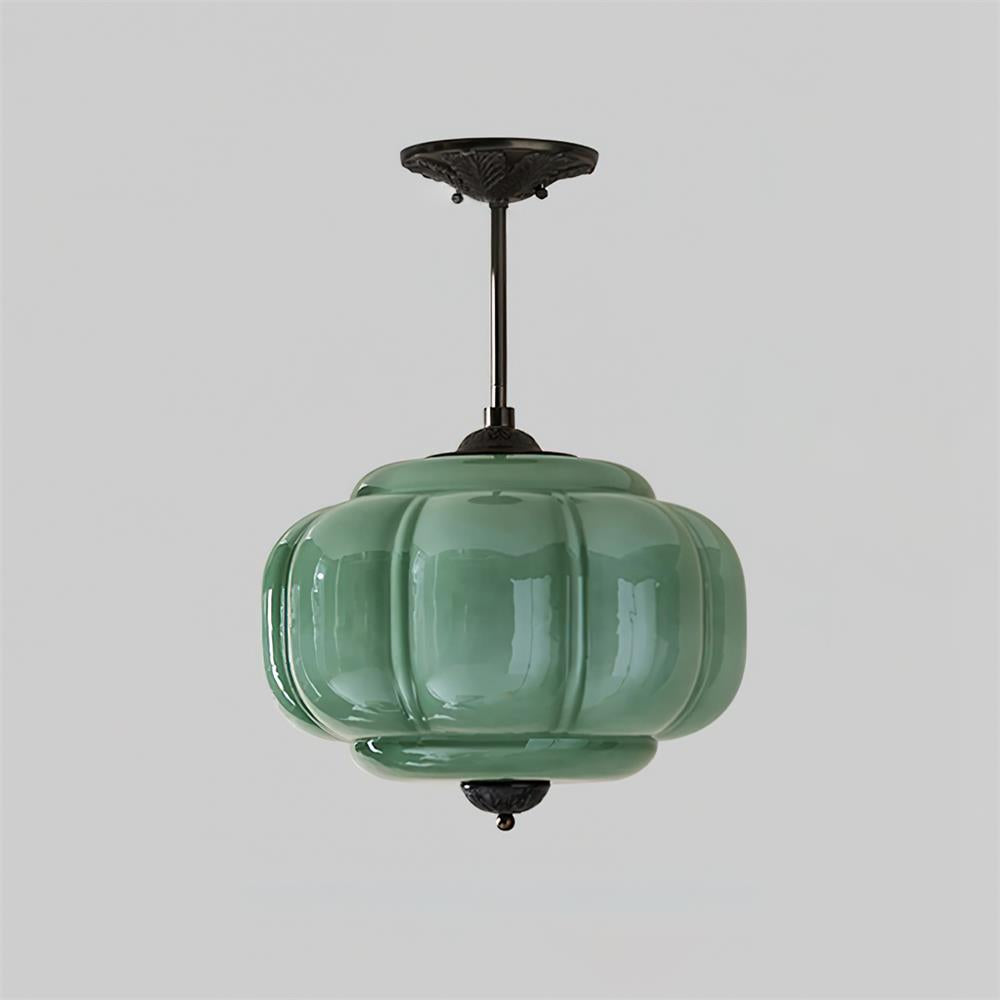 Lampe Plafond Semi-encastrée en Verre Vert