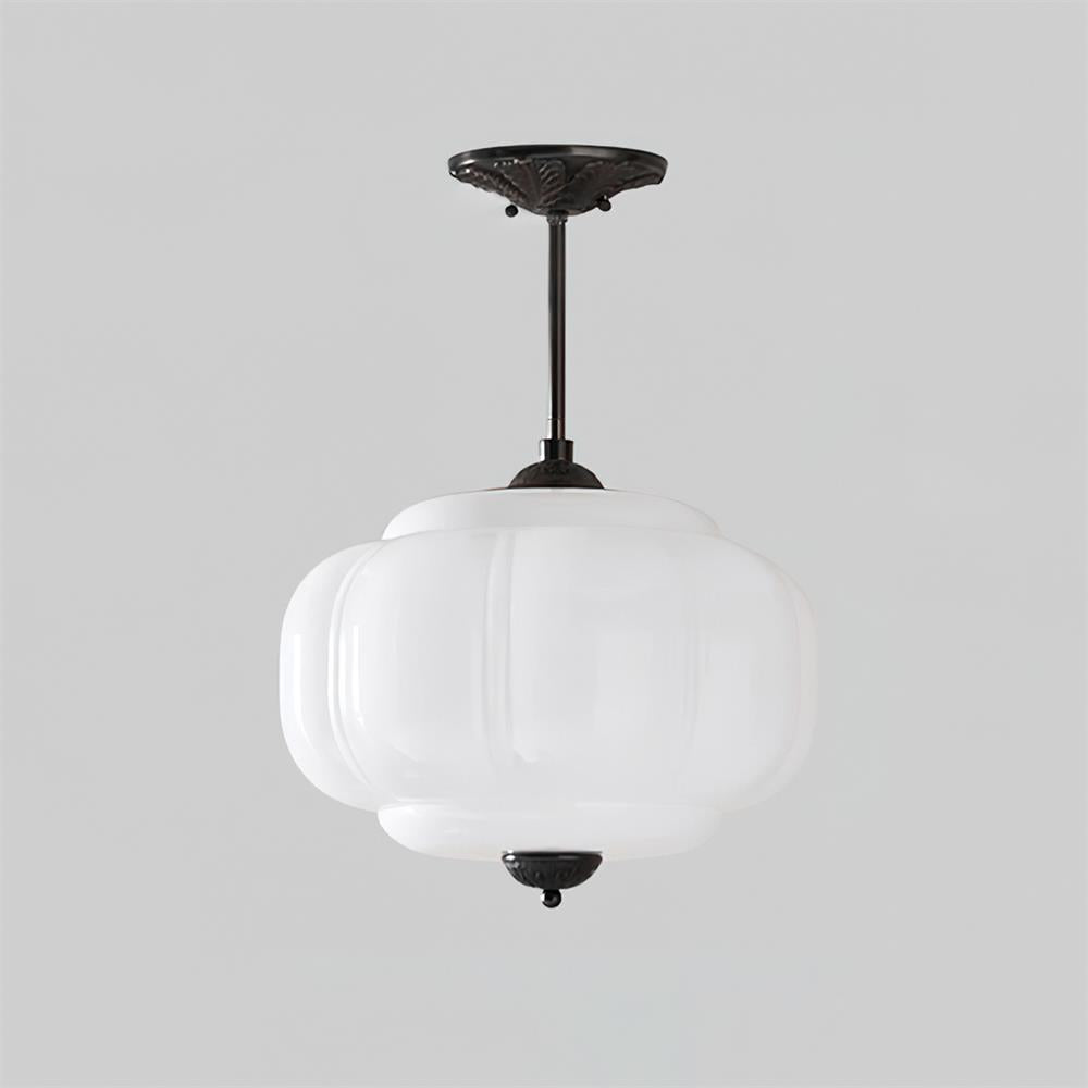 Lampe Plafond Semi-encastrée en Verre Vert
