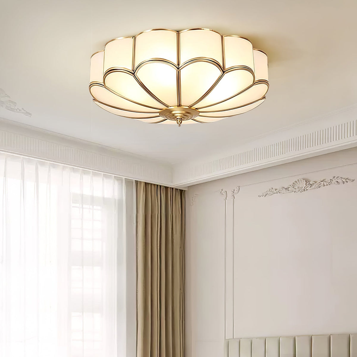 Plafonnier Design Fleur Verre