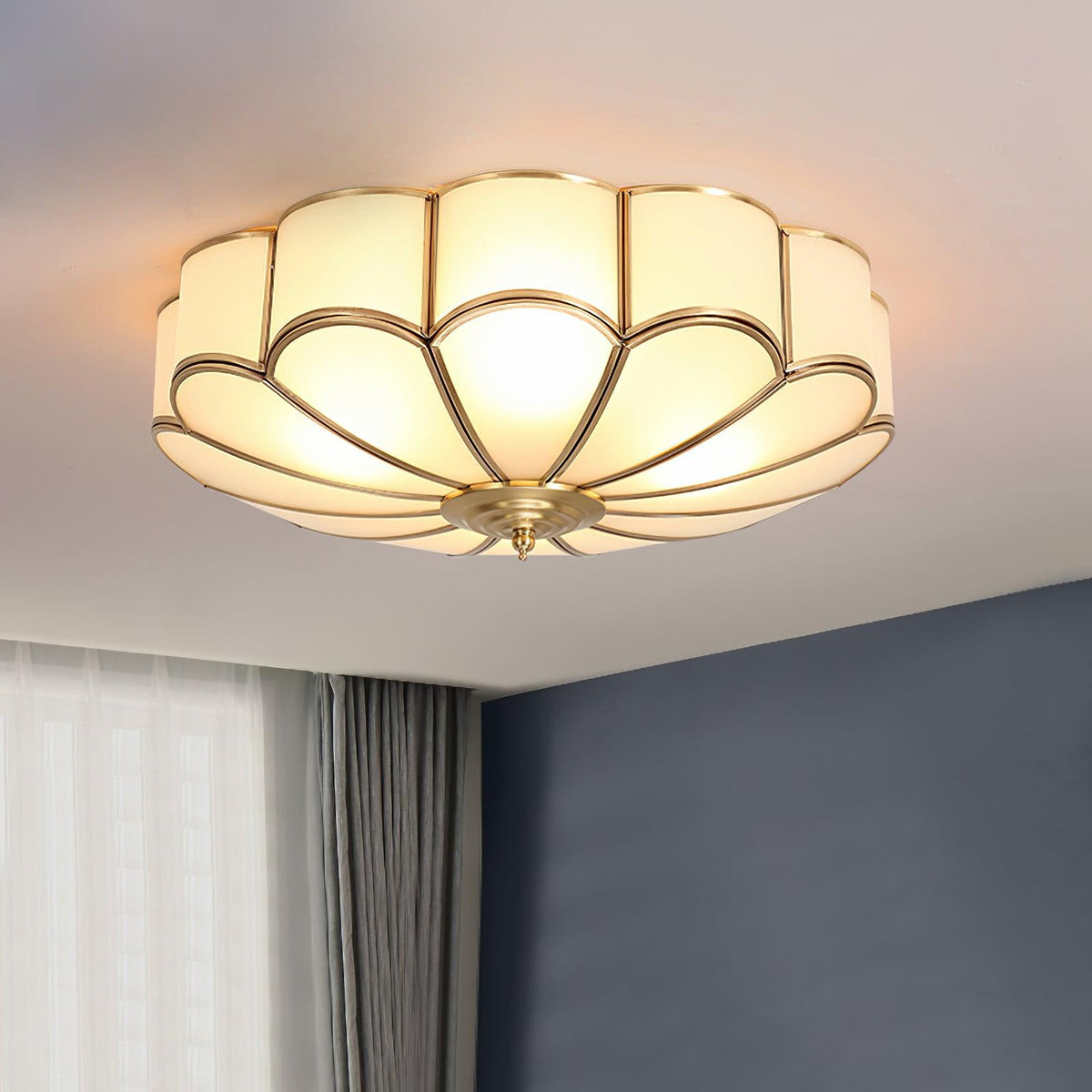 Plafonnier Design Fleur Verre