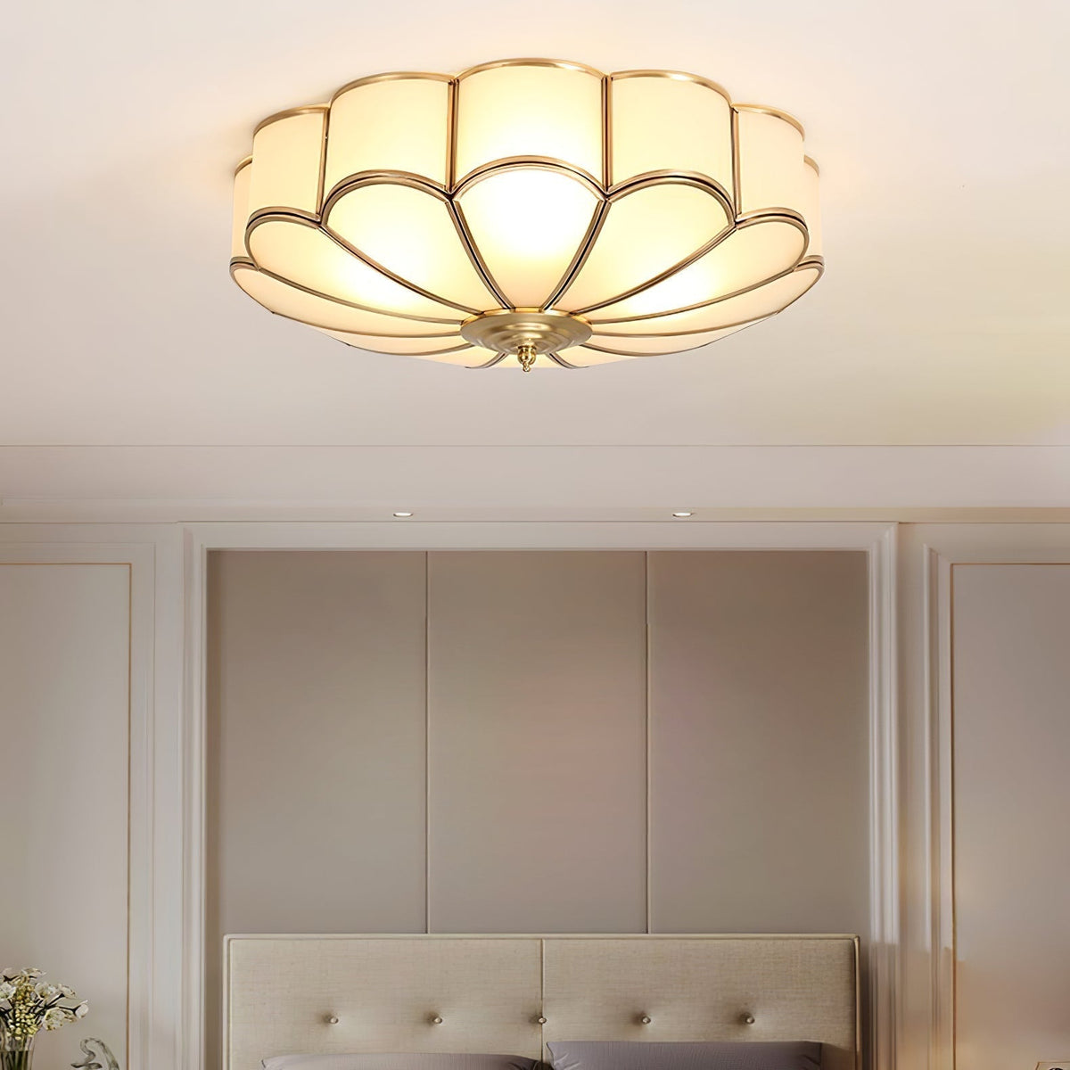 Plafonnier Design Fleur Verre