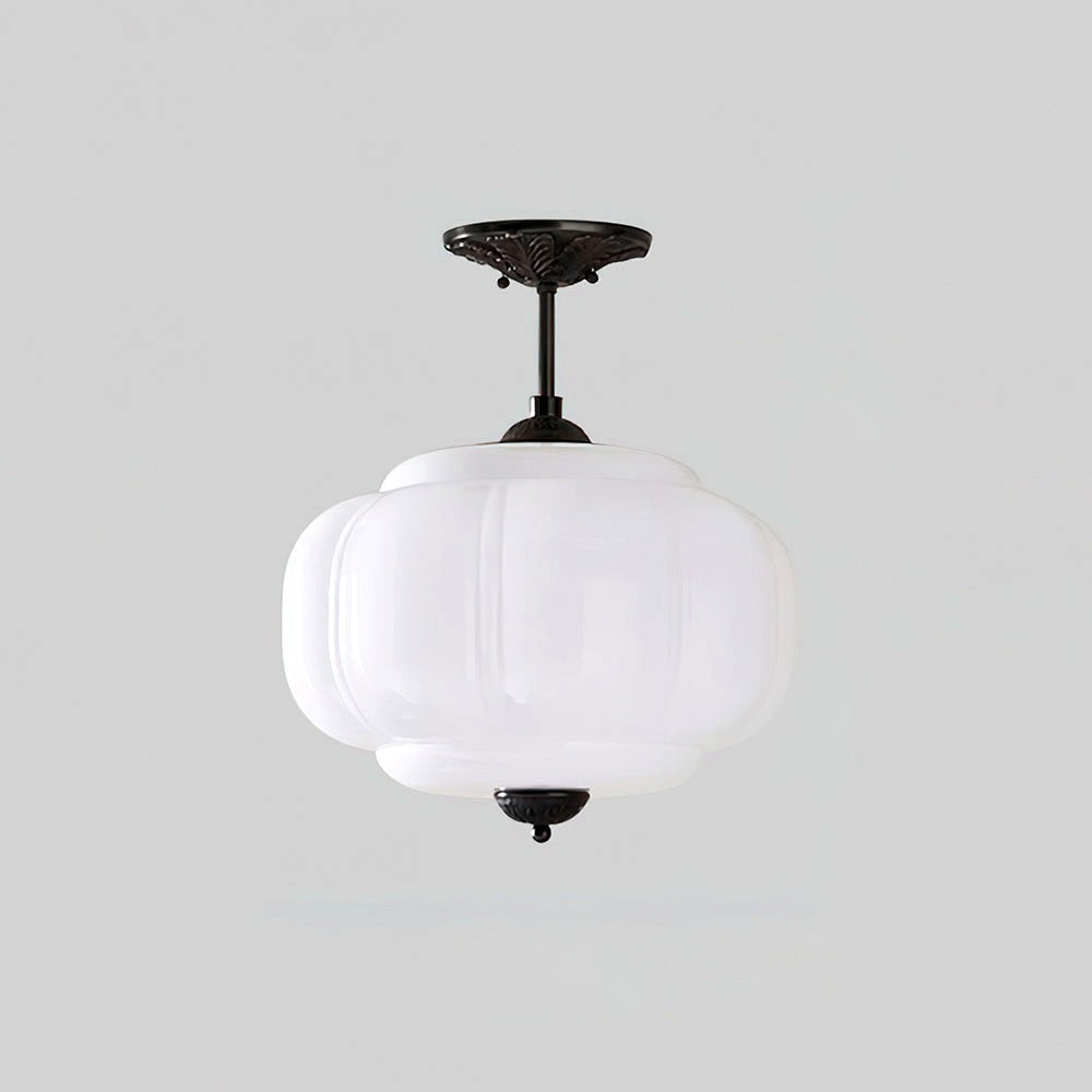 Lampe Plafond Semi-encastrée en Verre Vert