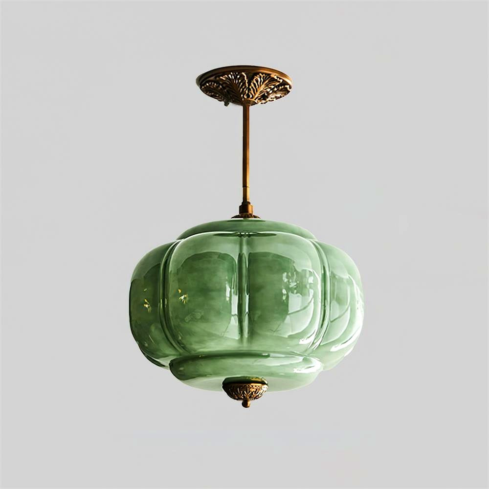 Lampe Plafond Semi-encastrée en Verre Vert